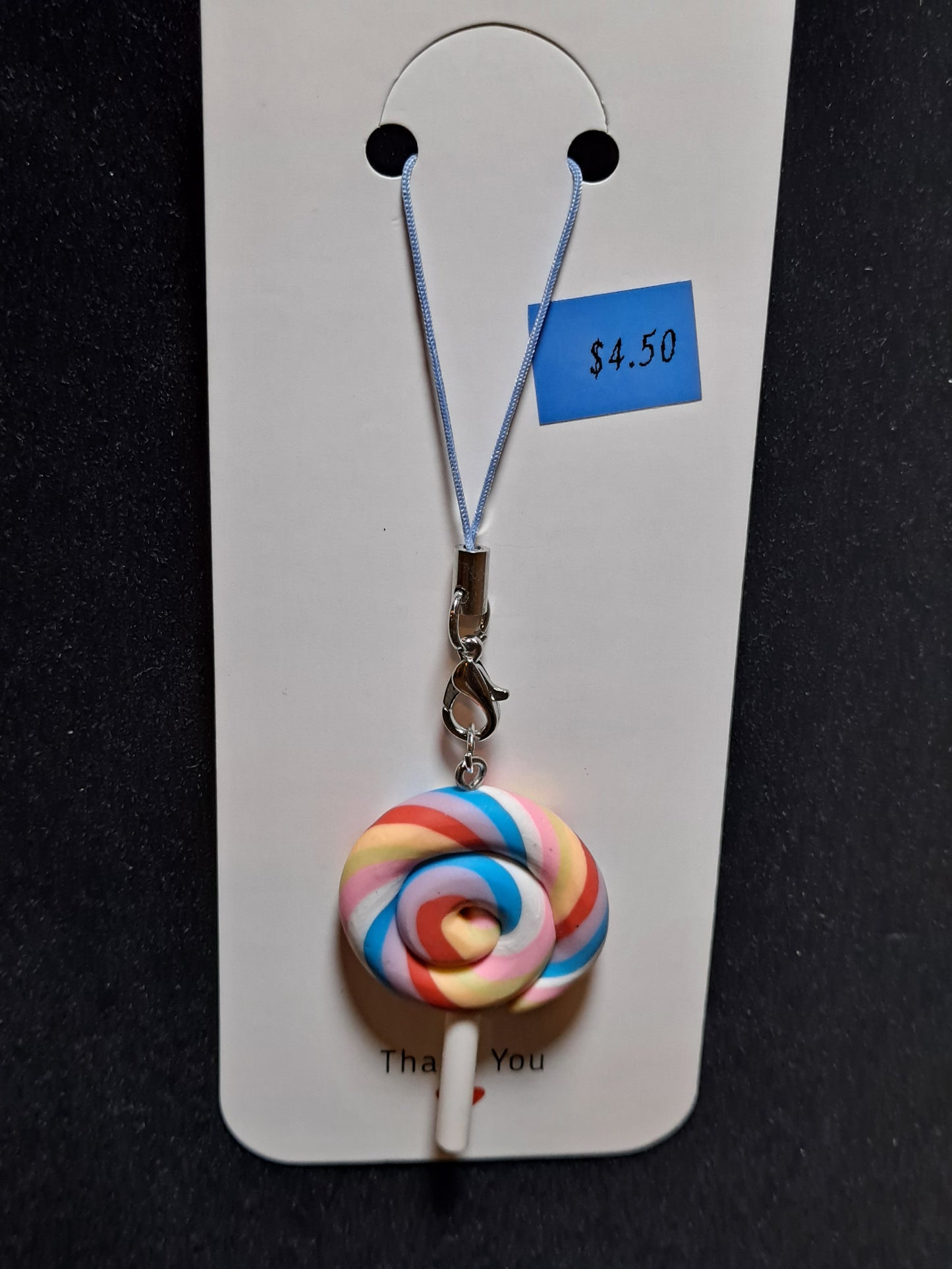 Mini round spiral lollipop charm