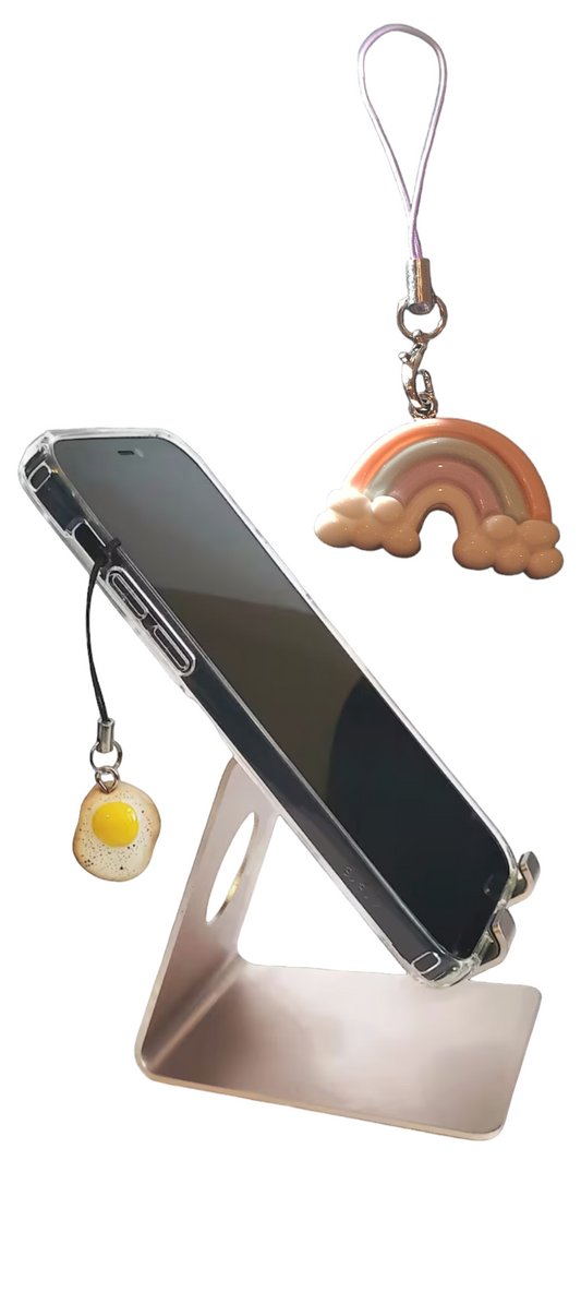 Acrylic rainbow mobile phone charm. Rainbow mobile strap. IPhone rainbow mobile pendants