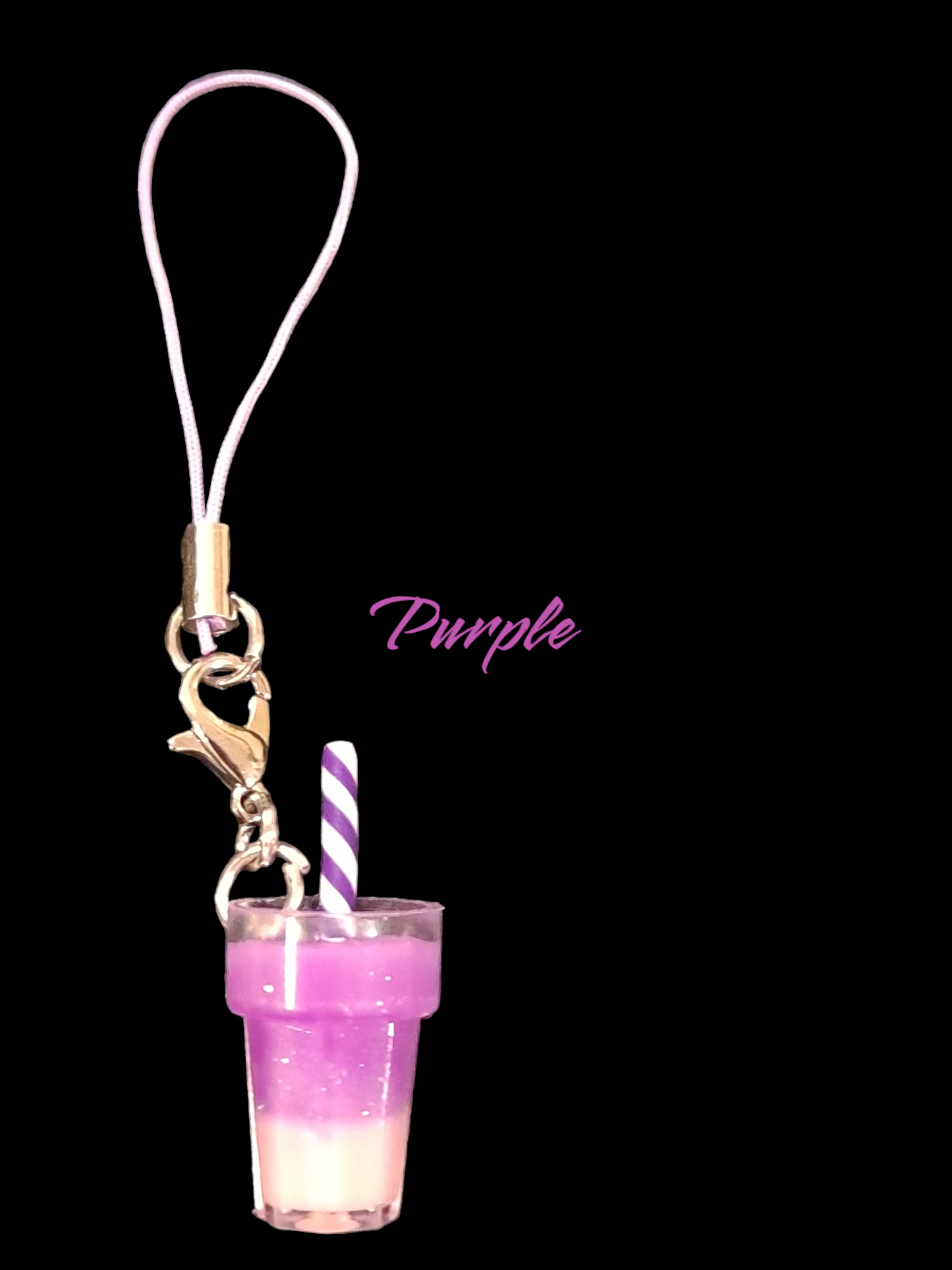 Cute mobile phone drink  charm, drink strap, iPhone drink charm strap.