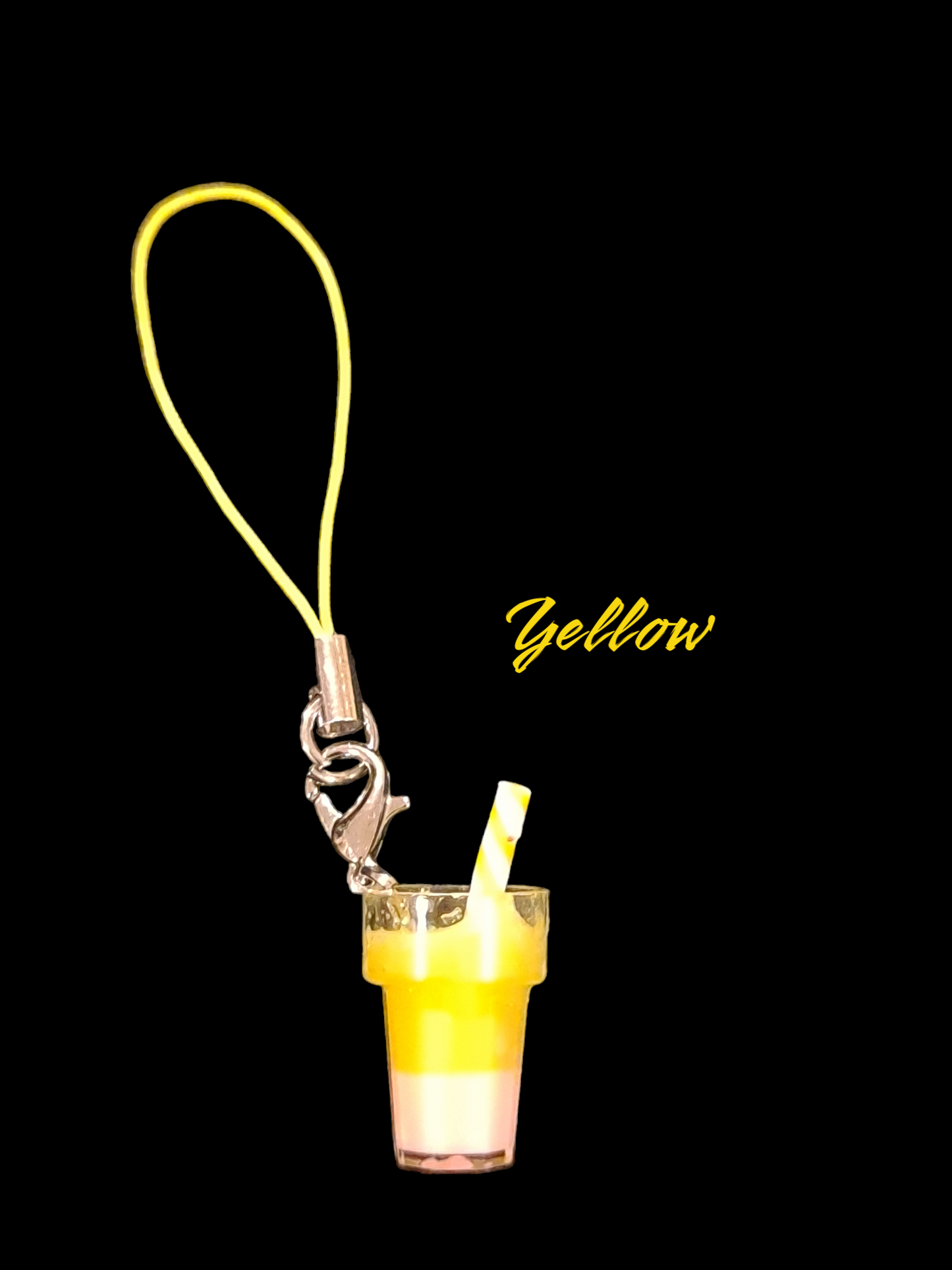 Cute mobile phone drink  charm, drink strap, iPhone drink charm strap.