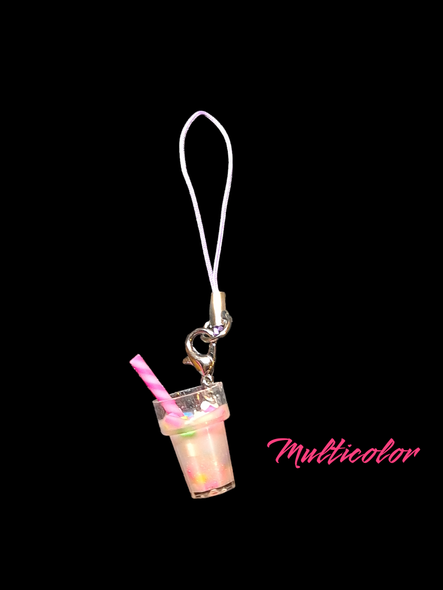 Cute mobile phone drink  charm, drink strap, iPhone drink charm strap.