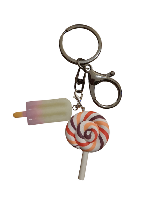 Cute resin popsicle keychain