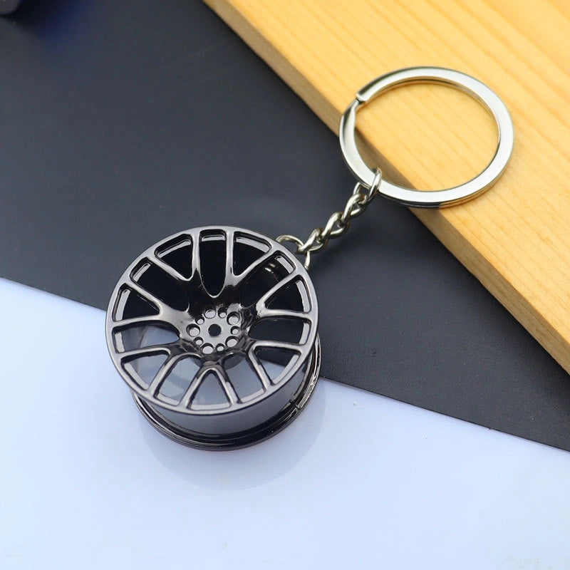 Simple Style Car Wheel Metal Unisex Bag Pendant Keychai