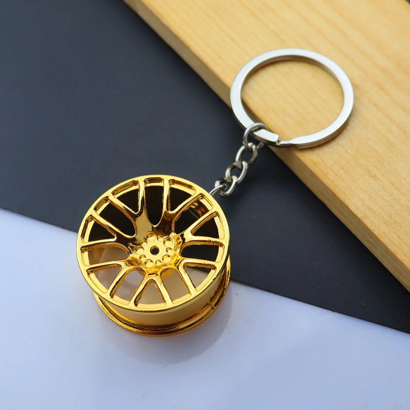 Simple Style Car Wheel Metal Unisex Bag Pendant Keychai