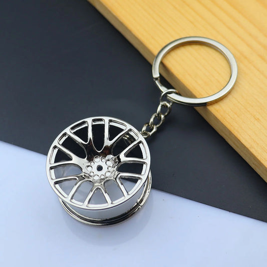 Simple Style Car Wheel Metal Unisex Bag Pendant Keychai