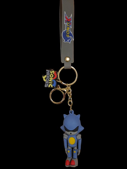 Sonic 3D Character 3" Tall Silicone Charm Keychain