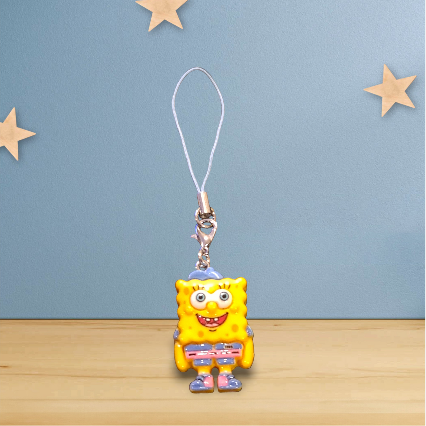 Cute SpongeBob mobile phone charms. SpongeBob strap. IPhone SpongeBob pendants