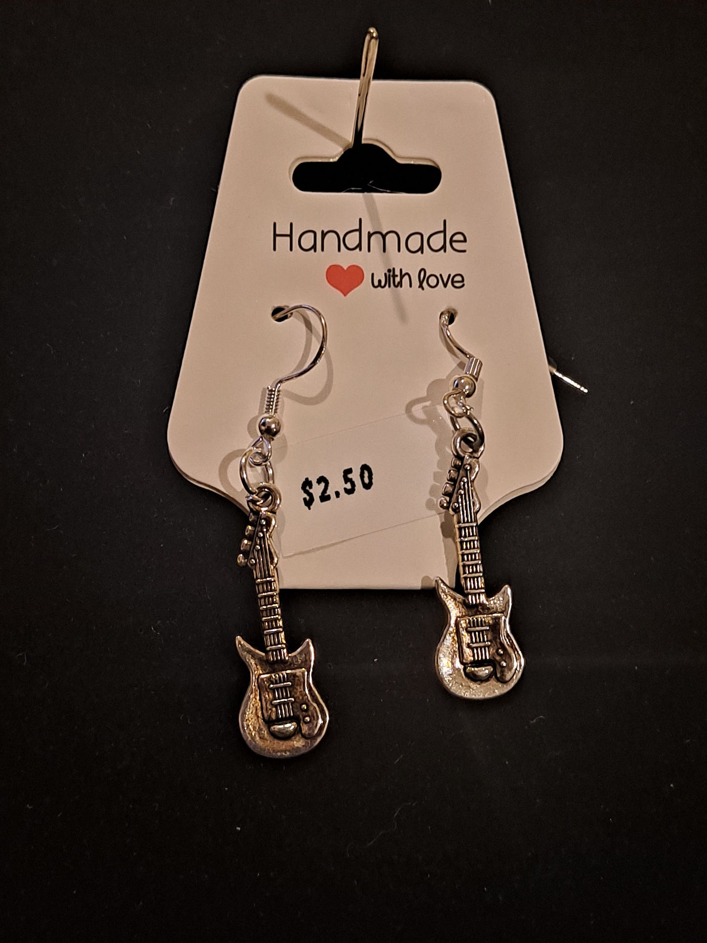 Stanley steel electric guitar pendants earrings