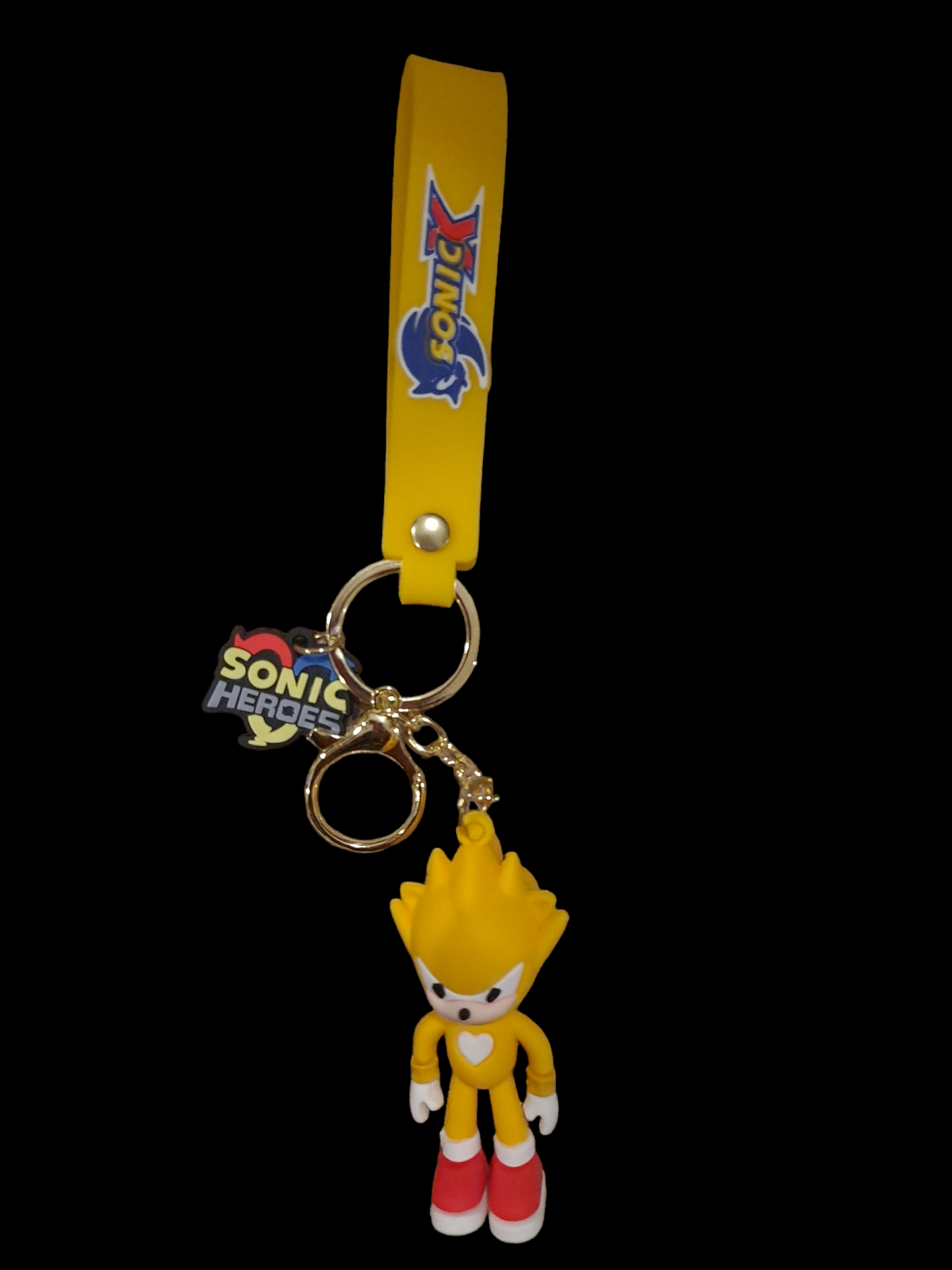 Sonic 3D Character 3" Tall Silicone Charm Keychain