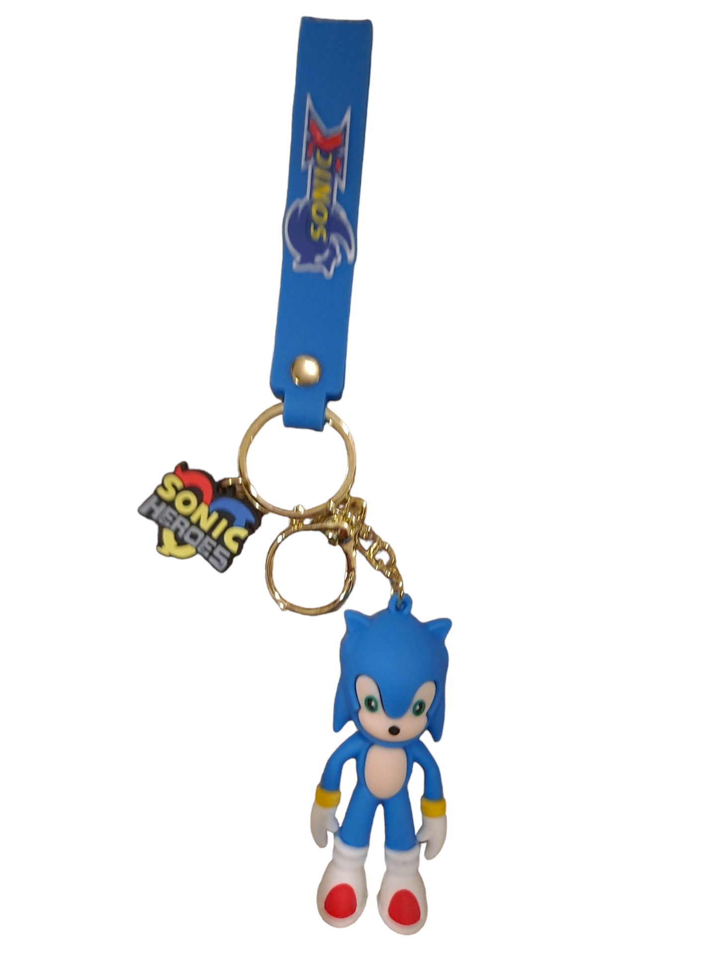 Sonic 3D Character 3" Tall Silicone Charm Keychain