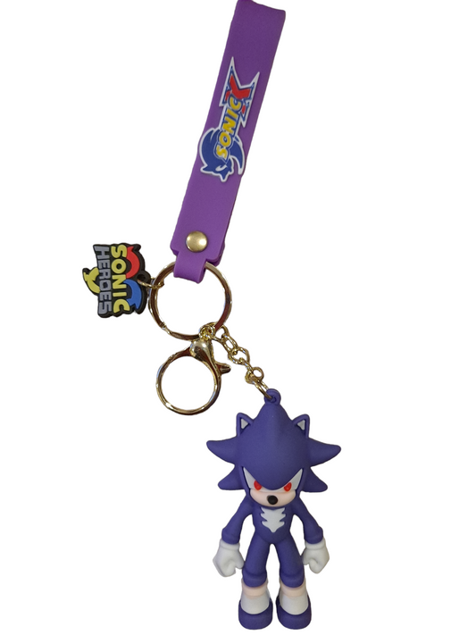 Sonic 3D Character 3" Tall Silicone Charm Keychain