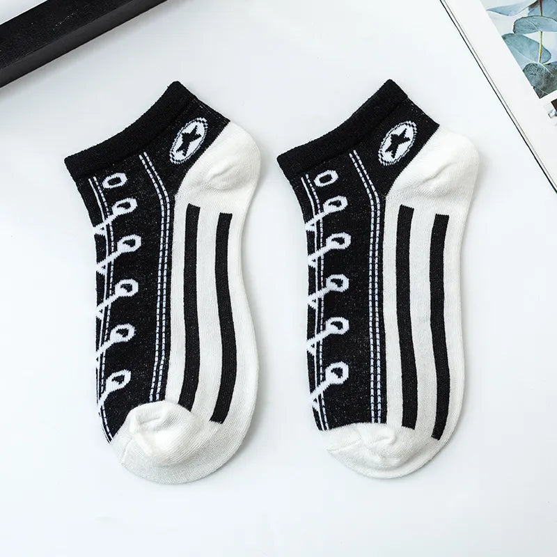 CONVERSE STYLE SNEAKER ANKLE SOCKS (ADULT MEDIUM)