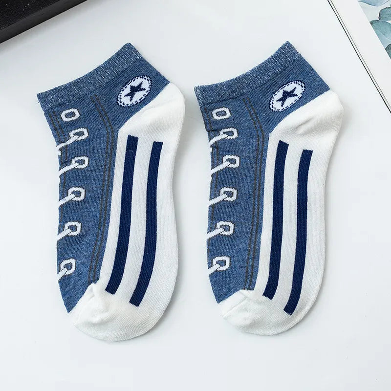 CONVERSE STYLE SNEAKER ANKLE SOCKS (ADULT MEDIUM)