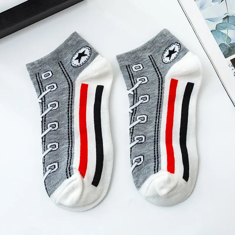 CONVERSE STYLE SNEAKER ANKLE SOCKS (ADULT MEDIUM)