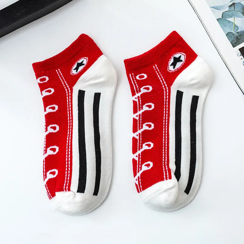 CONVERSE STYLE SNEAKER ANKLE SOCKS (ADULT MEDIUM)