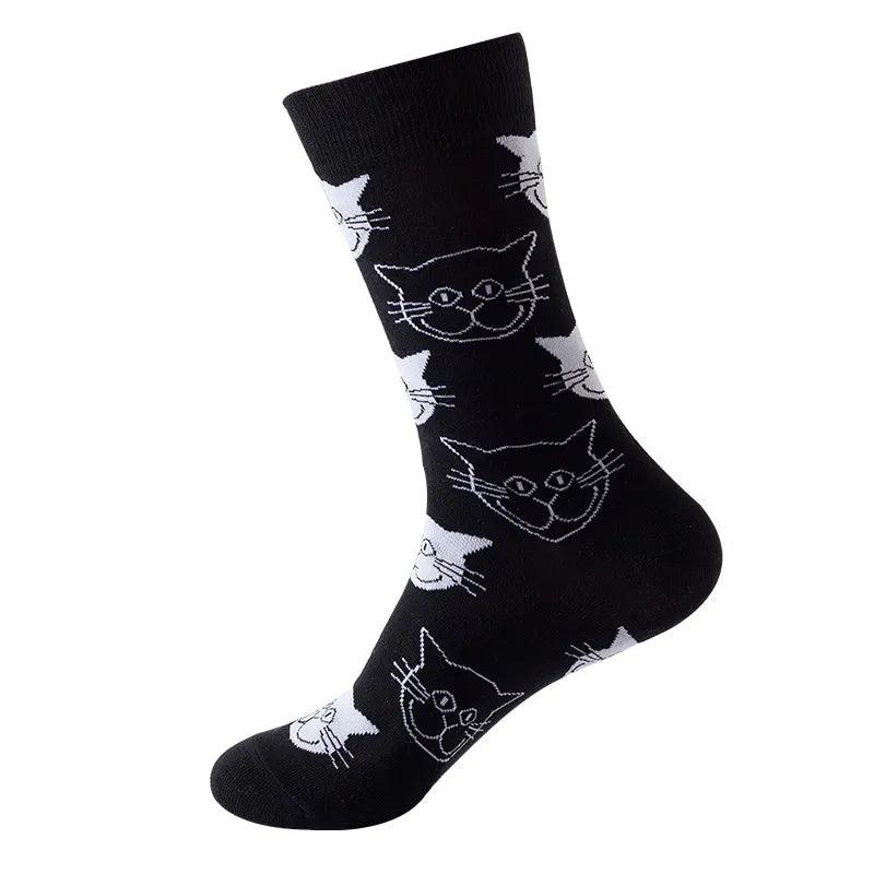 Fashionable Animal Print Mid-Calf Socks – Stylish and Comfortable Cotton Stockings