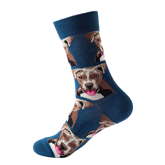 Fashionable Animal Print Mid-Calf Socks – Stylish and Comfortable Cotton Stockings size 7.5- 11