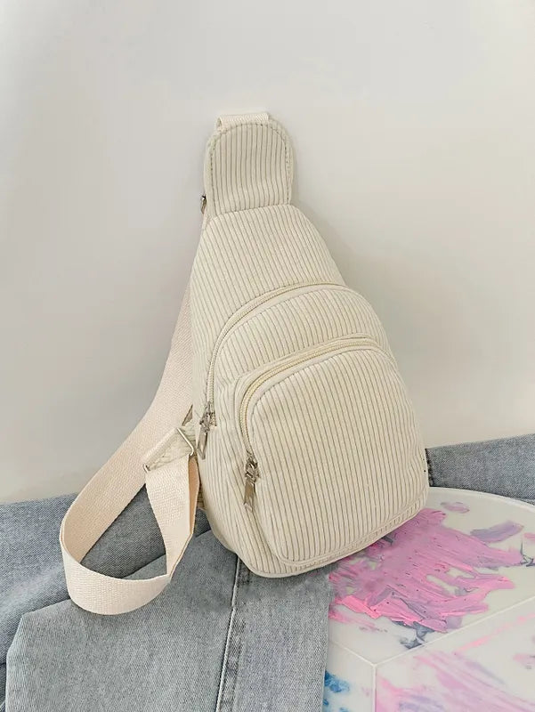 Crossbody Bags for Women Corduroy Sling Bag Shoulder Bag Sling Backpack Tote Handbag Fashion Hobo Bag