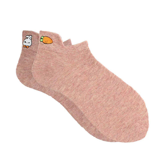 Women's Sports Cartoon Cotton Jacquard Ankle Socks A Pair