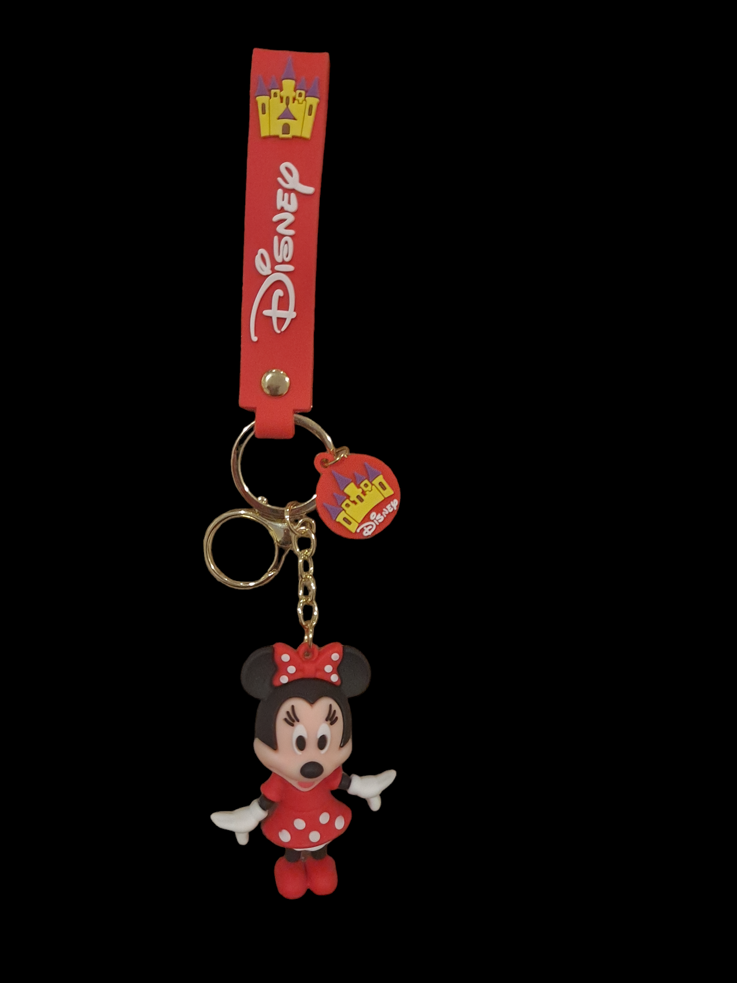 Disney Mickey & Minnie Mouse 3D PVC Bags Hanger Pendant Keychains Key Rings