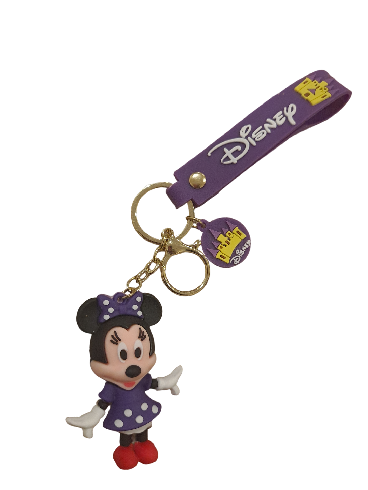 Disney Mickey & Minnie Mouse 3D PVC Bags Hanger Pendant Keychains Key Rings