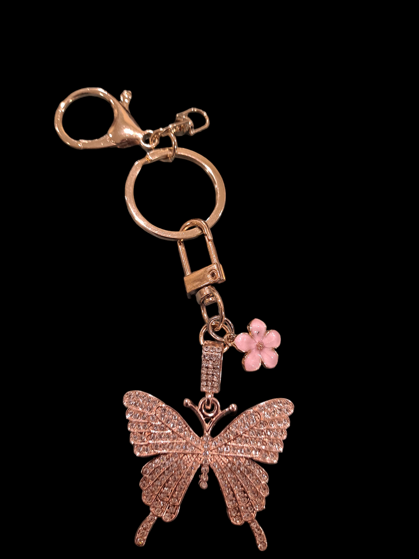 Alloy butterfly. Flowers pendants charms keychain