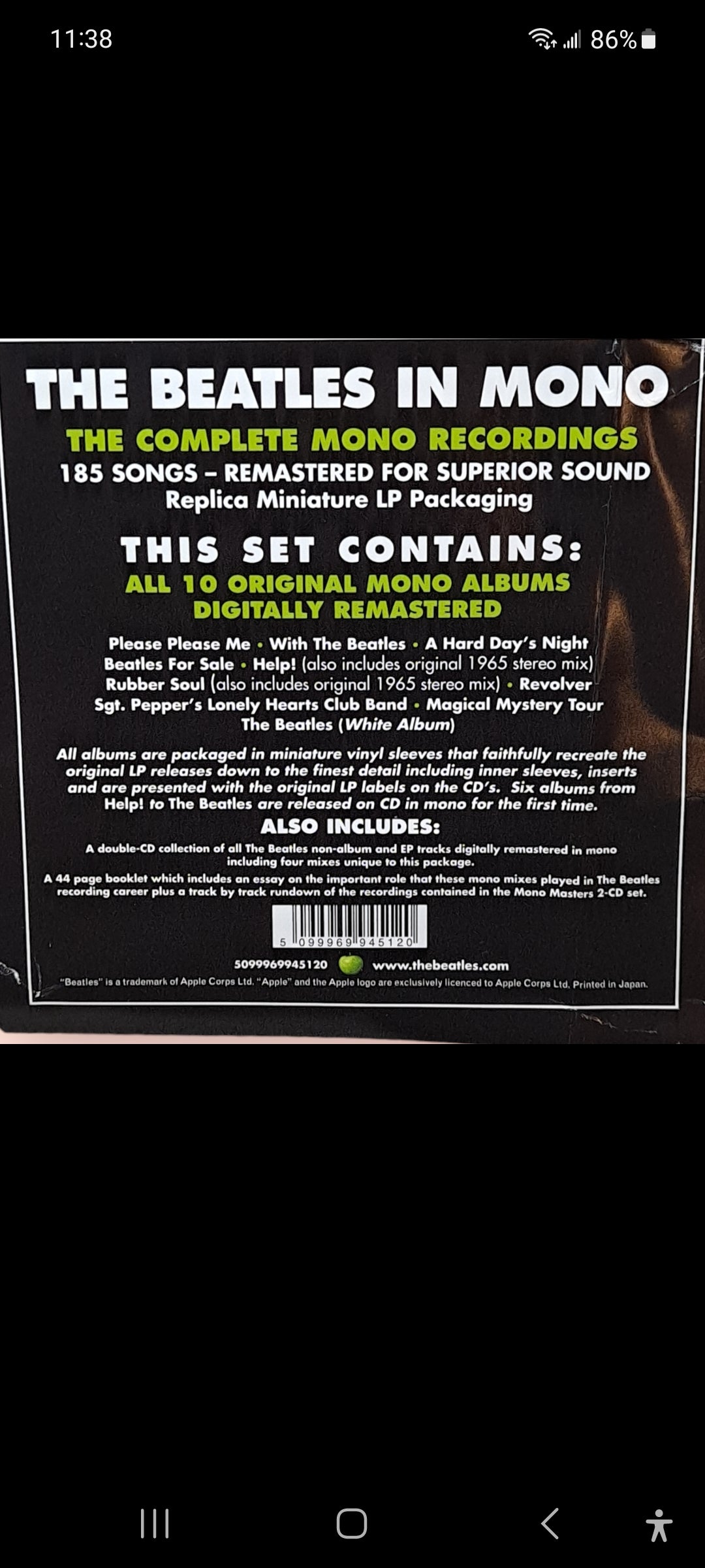 Mono Box Set by The Beatles (CD, 2009)