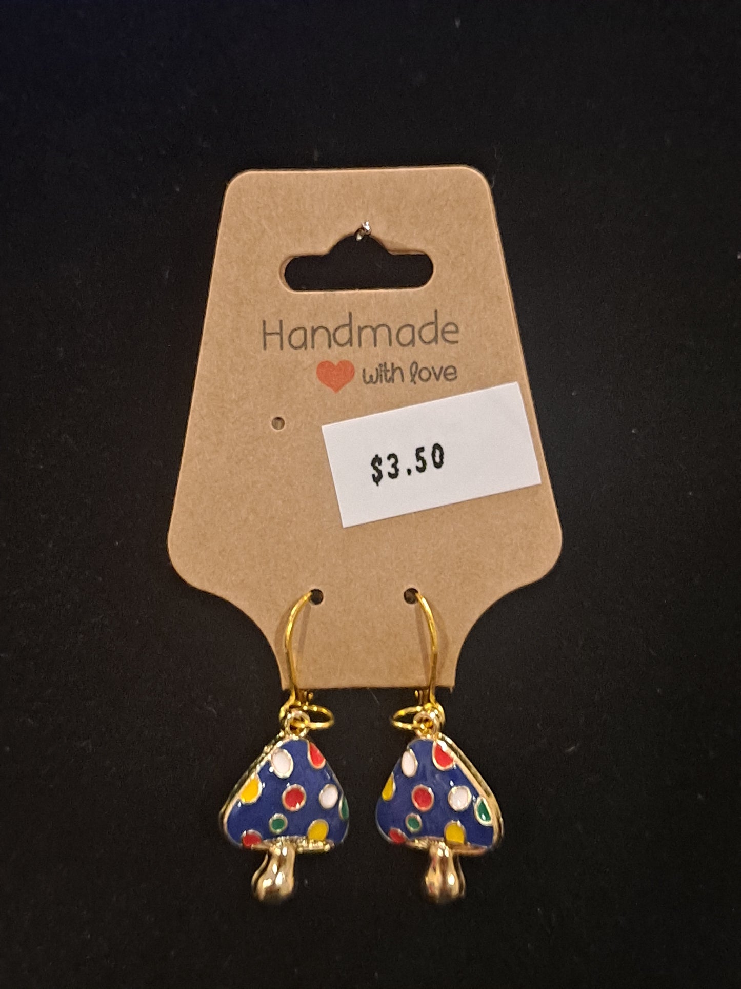 Colorful mushrooms pendants earrings