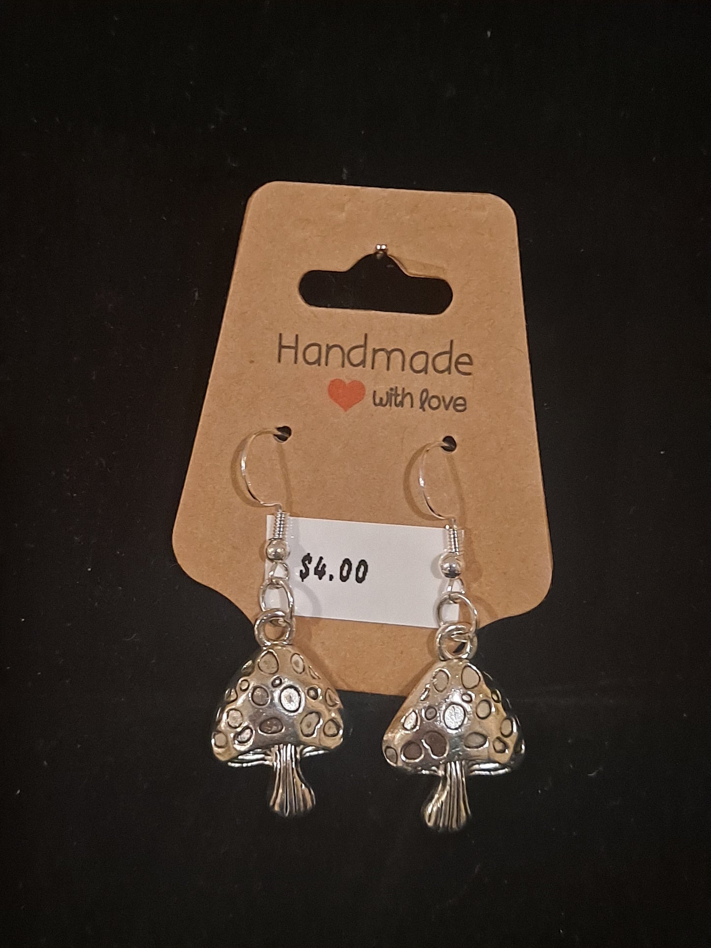 Cute stanley steel mushrooms earrings