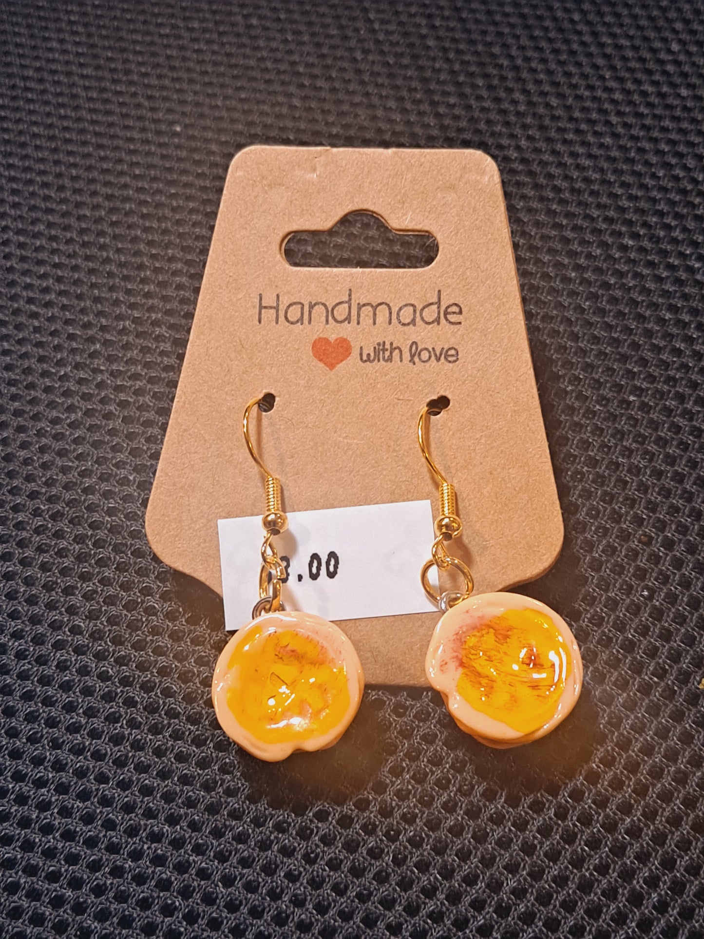 Hypoallergenic cute pancake earrings