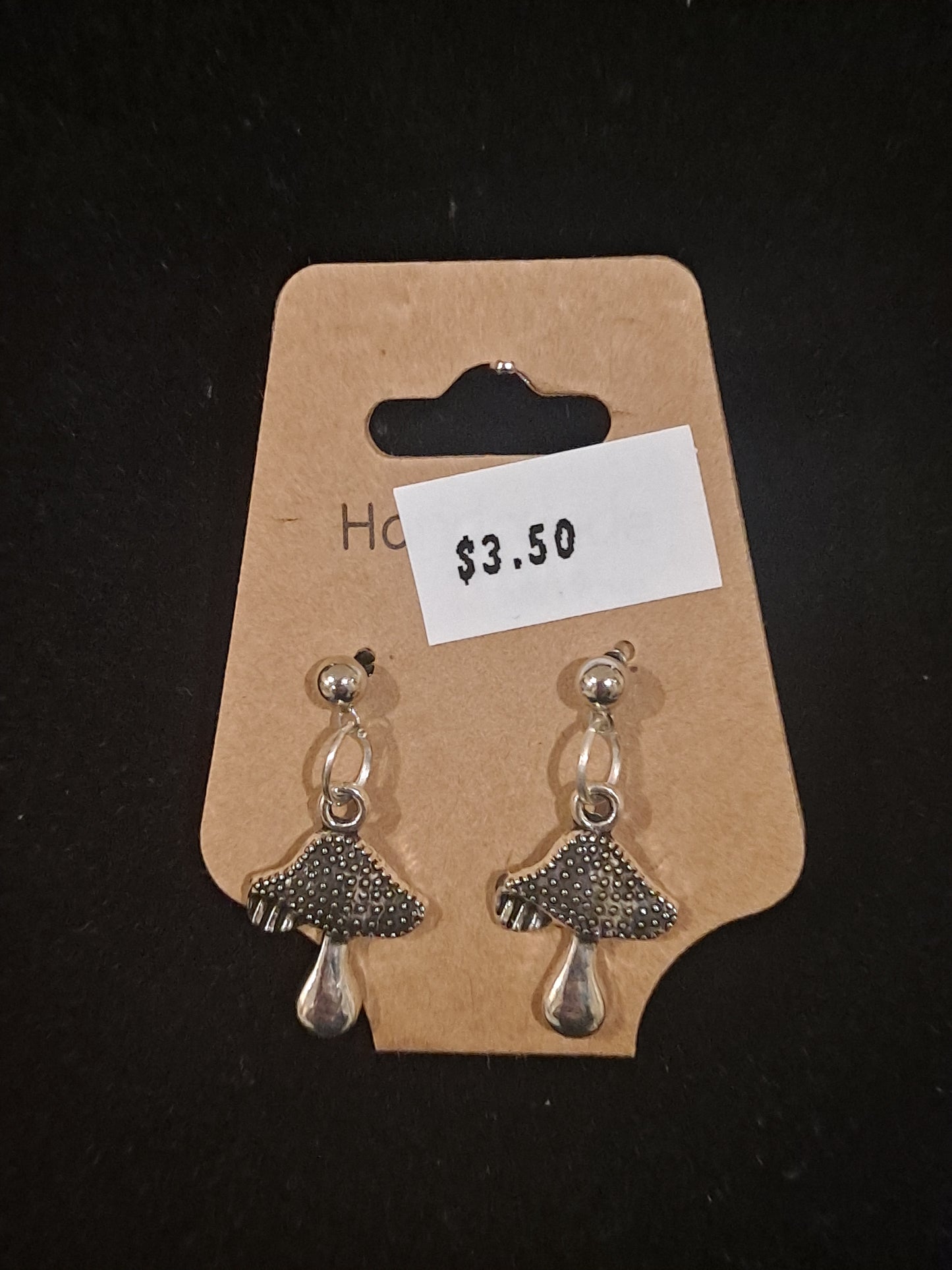 Stanley steel mushrooms earrings