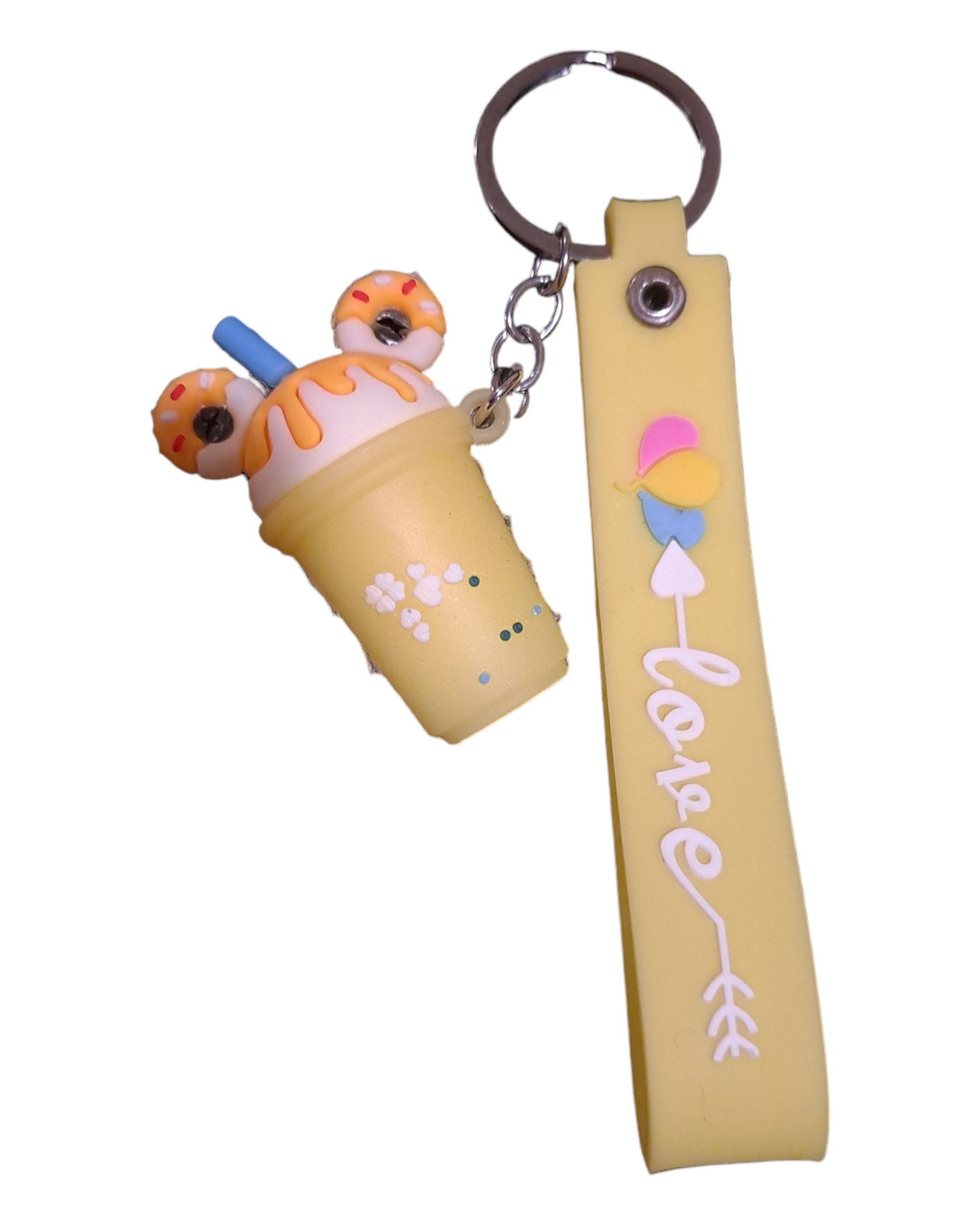 Bubble tea pvc. Ruber key chain